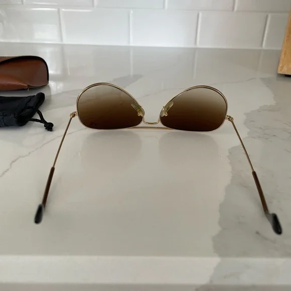 Ray-Ban Aviator Gold and Brown Sunglasses - Picture 4 of 14
